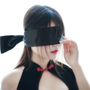 绸带遮风眼罩 可作绑带腰带 双面可用