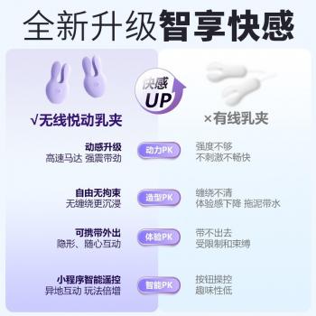 谜姬悦动手机遥控乳夹 12频强震 异地互动
